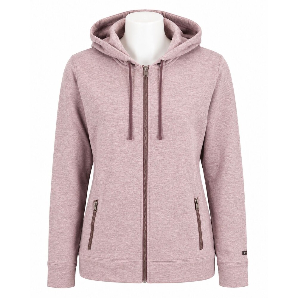 Columbia Women’s XL Full Zip Hoodie Jacket Purple Lightweight Fleece Pockets